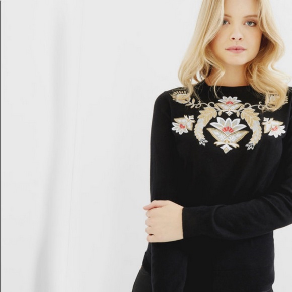Ted Baker SHANI Opulent Orient Embroidered Sweater - Picture 2 of 12